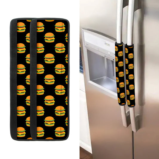 Cute Hamburger Pattern Print Refrigerator Handle Covers