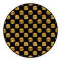 Cute Hamburger Pattern Print Round Floor Mat