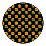 Cute Hamburger Pattern Print Round Floor Mat
