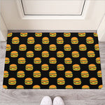 Cute Hamburger Pattern Print Rubber Doormat