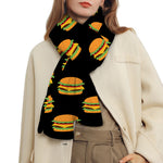 Cute Hamburger Pattern Print Scarf