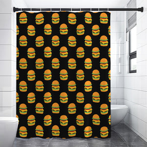 Cute Hamburger Pattern Print Shower Curtain