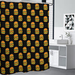 Cute Hamburger Pattern Print Shower Curtain