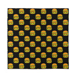 Cute Hamburger Pattern Print Silk Bandana