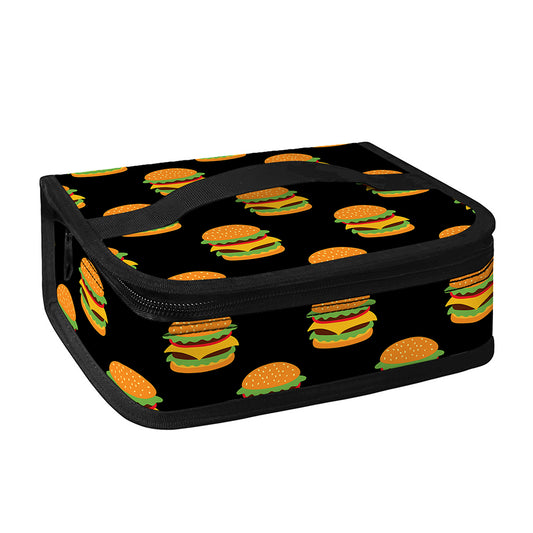 Cute Hamburger Pattern Print Small Lunch Bag