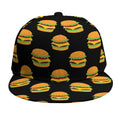 Cute Hamburger Pattern Print Snapback Cap