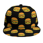 Cute Hamburger Pattern Print Snapback Cap