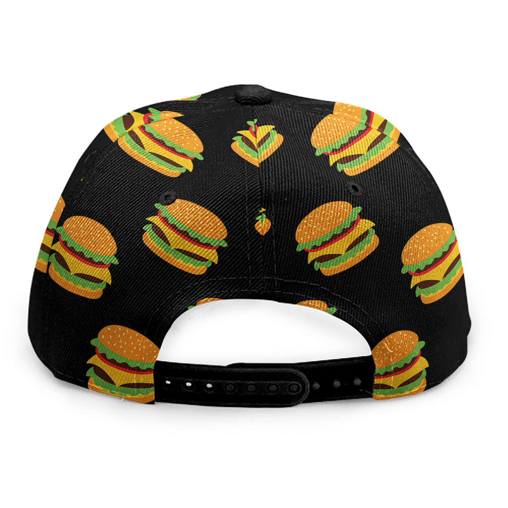 Cute Hamburger Pattern Print Snapback Cap