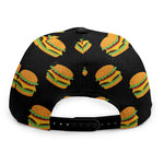Cute Hamburger Pattern Print Snapback Cap