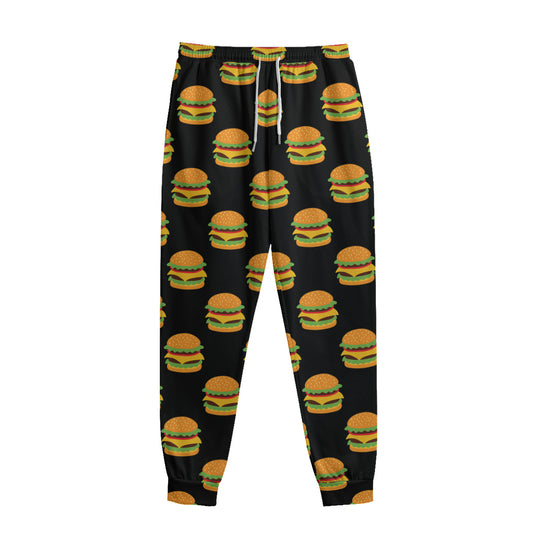 Cute Hamburger Pattern Print Sweatpants