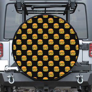 Cute Hamburger Pattern Print Tire Cover