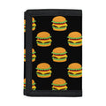 Cute Hamburger Pattern Print Trifold Wallet