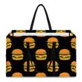 Cute Hamburger Pattern Print Utility Tote Bag