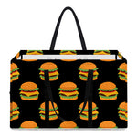 Cute Hamburger Pattern Print Utility Tote Bag