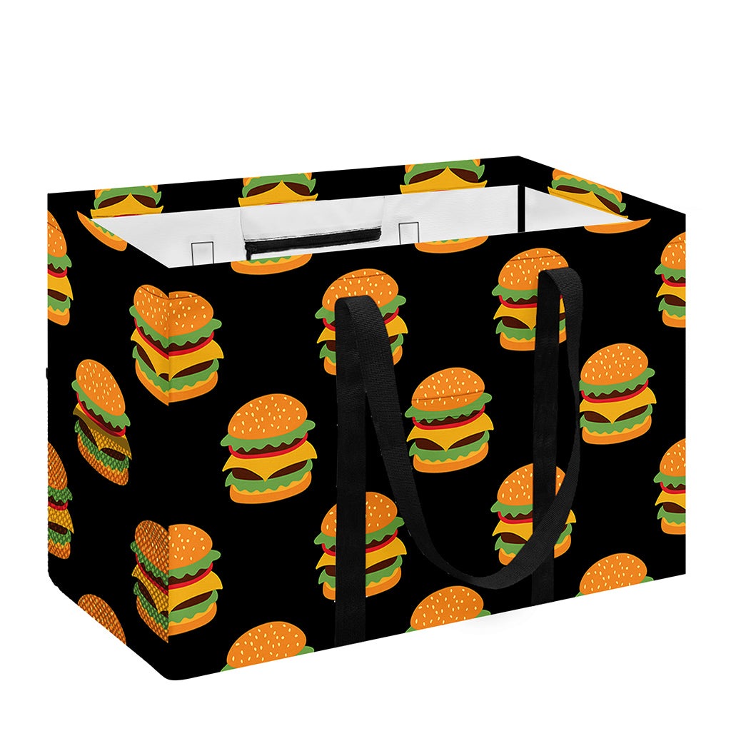 Cute Hamburger Pattern Print Utility Tote Bag