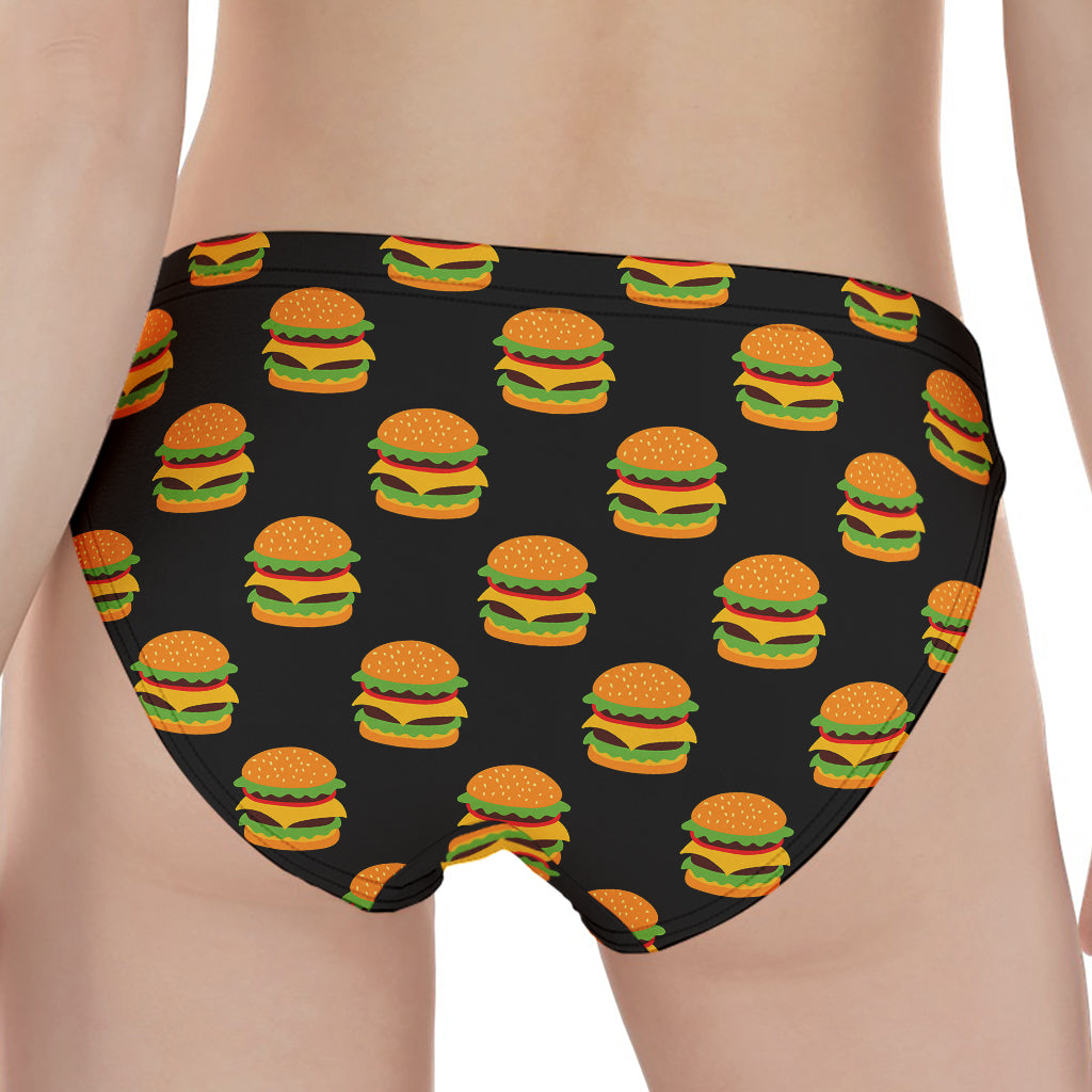 Cute Hamburger Pattern Print Women's Panties