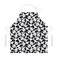 Cute Happy Panda Pattern Print Adjustable Apron