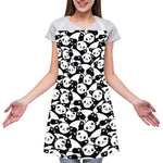 Cute Happy Panda Pattern Print Adjustable Apron