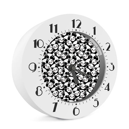 Cute Happy Panda Pattern Print Alarm Clock