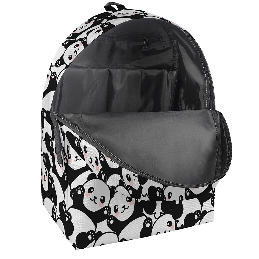 Cute Happy Panda Pattern Print Backpack