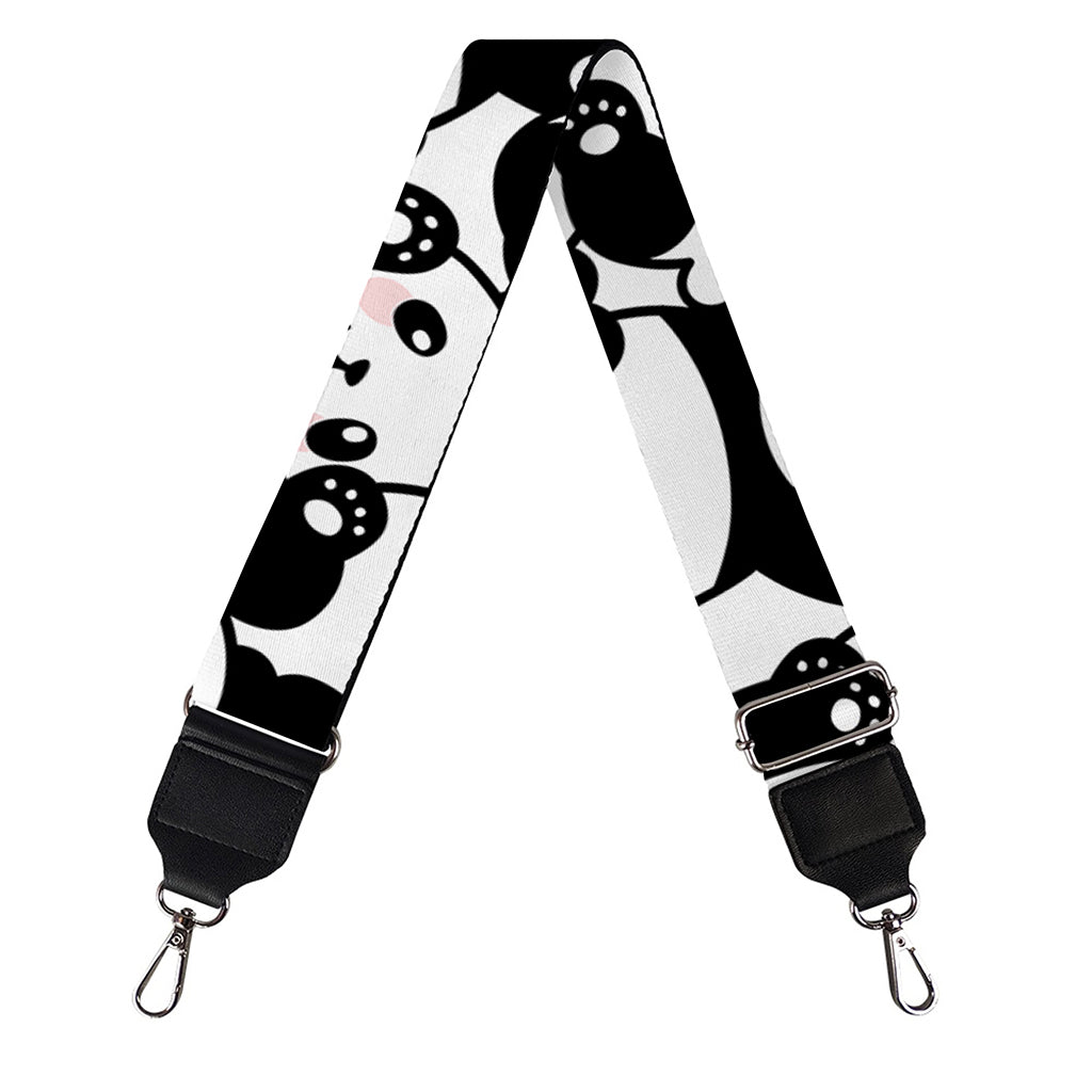 Cute Happy Panda Pattern Print Bag Strap