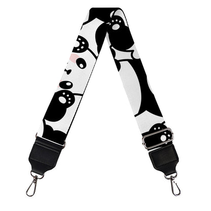 Cute Happy Panda Pattern Print Bag Strap