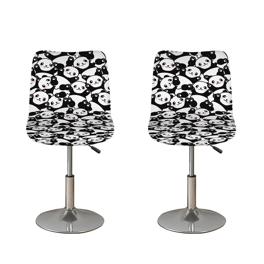 Cute Happy Panda Pattern Print Bar Stool Covers