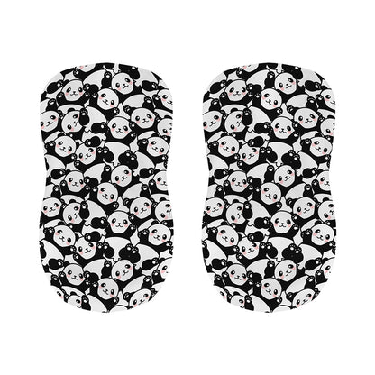 Cute Happy Panda Pattern Print Bar Stool Covers