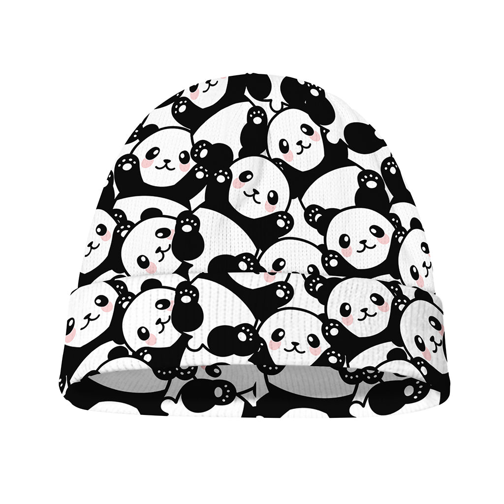 Cute Happy Panda Pattern Print Beanie