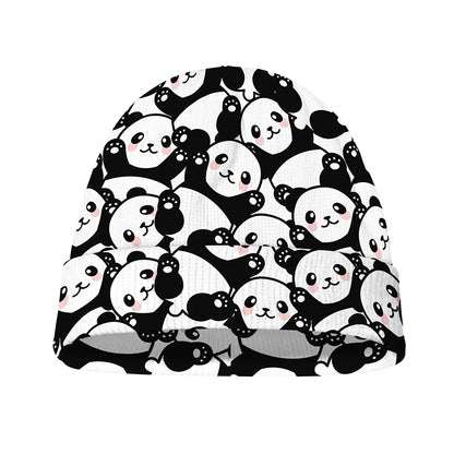 Cute Happy Panda Pattern Print Beanie
