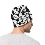 Cute Happy Panda Pattern Print Beanie