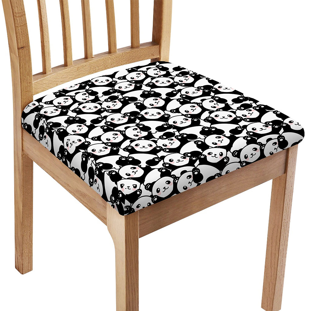 Cute Happy Panda Pattern Print Chair Cushion Cover