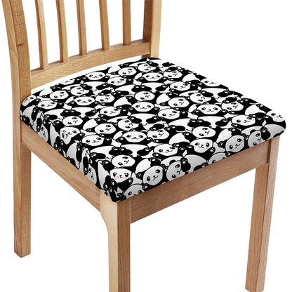Cute Happy Panda Pattern Print Chair Cushion Cover
