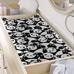 Cute Happy Panda Pattern Print Changing Pad Cover
