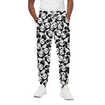 Cute Happy Panda Pattern Print Cotton Pants