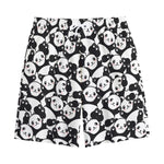 Cute Happy Panda Pattern Print Cotton Shorts