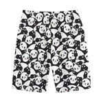 Cute Happy Panda Pattern Print Cotton Shorts