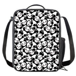 Cute Happy Panda Pattern Print Crossbody Lunch Bag