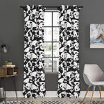 Cute Happy Panda Pattern Print Curtain