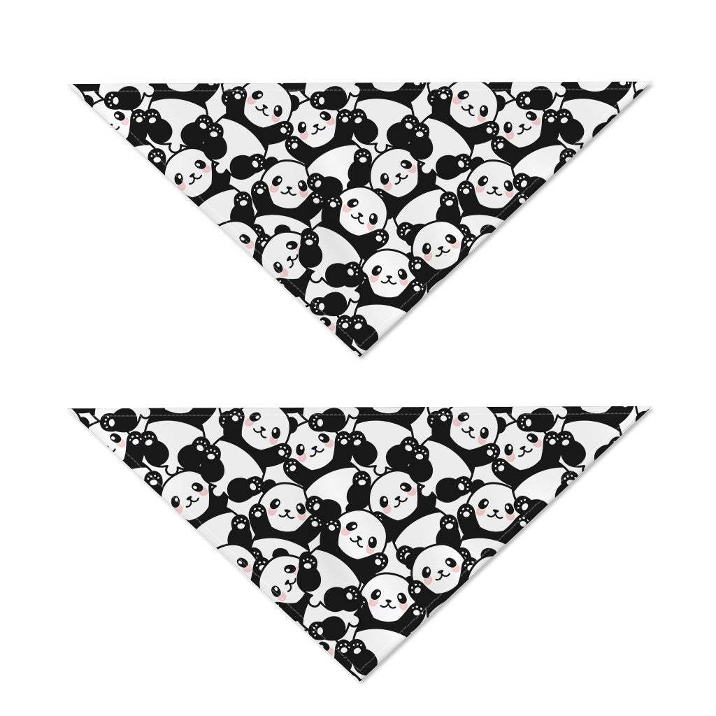 Cute Happy Panda Pattern Print Dog Bandana