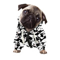 Cute Happy Panda Pattern Print Dog Zip Up Hoodie