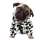 Cute Happy Panda Pattern Print Dog Zip Up Hoodie