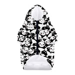 Cute Happy Panda Pattern Print Dog Zip Up Hoodie