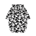 Cute Happy Panda Pattern Print Dog Zip Up Hoodie