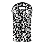 Cute Happy Panda Pattern Print Double Neoprene Wine Tote