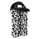 Cute Happy Panda Pattern Print Double Neoprene Wine Tote