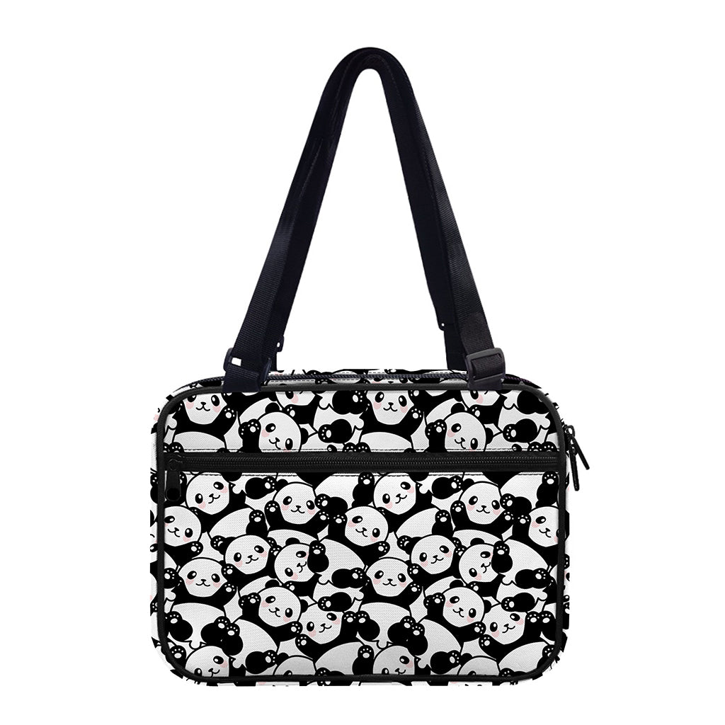 Cute Happy Panda Pattern Print Double Strap Bible Bag