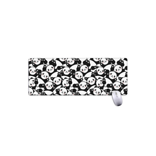 Cute Happy Panda Pattern Print Extended Mouse Pad