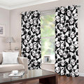 Cute Happy Panda Pattern Print Extra Wide Grommet Curtains