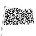 Cute Happy Panda Pattern Print Flag